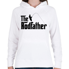 PRINTFASHION The Rodfather Fekete - Női kapucnis pulóver - Fehér női pulóver, kardigán