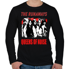 PRINTFASHION THE RUNAWAYS STENCIL - Férfi hosszú ujjú póló - Fekete férfi póló