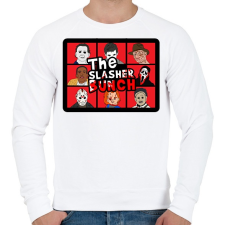 PRINTFASHION The Slasher Bunch - Férfi pulóver - Fehér férfi pulóver, kardigán