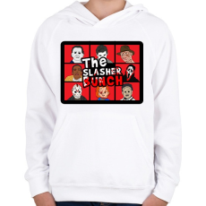 PRINTFASHION The Slasher Bunch - Gyerek kapucnis pulóver - Fehér