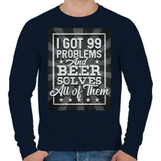 PRINTFASHION The solution - Férfi pulóver - Sötétkék