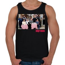 PRINTFASHION The Sopranos Cast - Férfi atléta - Fekete