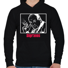 PRINTFASHION The Sopranos - Férfi kapucnis pulóver - Fekete férfi pulóver, kardigán