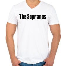 PRINTFASHION The Sopranos - Férfi V-nyakú póló - Fehér férfi póló