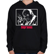 PRINTFASHION The Sopranos - Gyerek kapucnis pulóver - Fekete