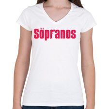 PRINTFASHION The Sopranos Original - Női V-nyakú póló - Fehér női póló