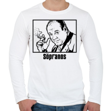 PRINTFASHION The Sopranos Tony - Férfi hosszú ujjú póló - Fehér férfi póló