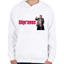 PRINTFASHION The sopranos - Tony - Gyerek kapucnis pulóver - Fehér gyerek pulóver, kardigán