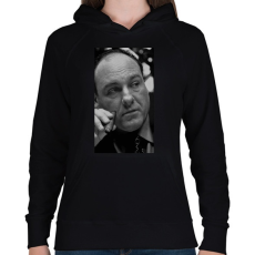 PRINTFASHION The Sopranos - Tony Soprano - Női kapucnis pulóver - Fekete