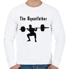 PRINTFASHION The squatfather - Férfi pulóver - Fehér férfi pulóver, kardigán
