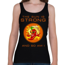 PRINTFASHION THE SUN STRONG - Női atléta - Fekete női trikó