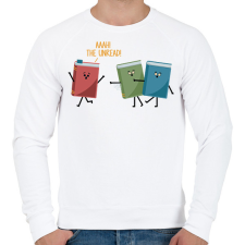 PRINTFASHION The unread! - Férfi pulóver - Fehér férfi pulóver, kardigán