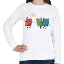 PRINTFASHION The unread! - Női pulóver - Fehér női pulóver, kardigán