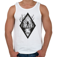 PRINTFASHION The Upside Down - Férfi atléta - Fehér