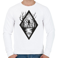 PRINTFASHION The Upside Down - Férfi pulóver - Fehér férfi pulóver, kardigán