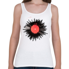 PRINTFASHION The vinyl of my life - Női atléta - Fehér női trikó