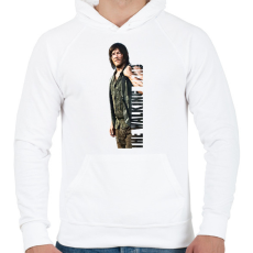 PRINTFASHION The Walking Dead Daryl Dixon - Férfi kapucnis pulóver - Fehér