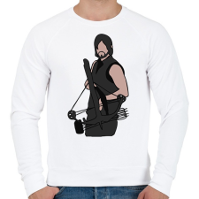 PRINTFASHION The Walking Dead - Daryl - Férfi pulóver - Fehér férfi pulóver, kardigán