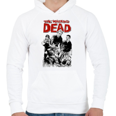 PRINTFASHION The Walking Dead - Férfi kapucnis pulóver - Fehér