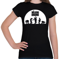 PRINTFASHION The Walking Drunk - Női póló - Fekete női póló