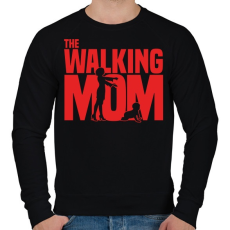 PRINTFASHION The Walking Mom - Férfi pulóver - Fekete