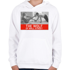 PRINTFASHION The wolf of wall street  - Gyerek kapucnis pulóver - Fehér