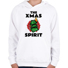 PRINTFASHION THE XMAS SPIRIT - Gyerek kapucnis pulóver - Fehér gyerek pulóver, kardigán