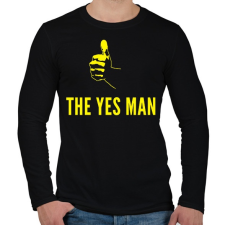 PRINTFASHION THE YES MAN - Férfi hosszú ujjú póló - Fekete férfi póló