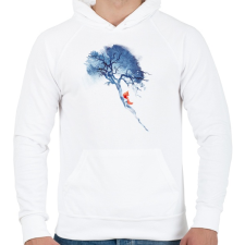 PRINTFASHION There's no way back - Férfi kapucnis pulóver - Fehér férfi pulóver, kardigán