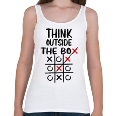 PRINTFASHION Think outside the box - Női atléta - Fehér