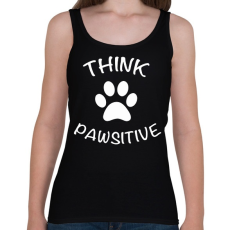 PRINTFASHION Think pawsitive - Női atléta - Fekete