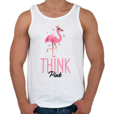 PRINTFASHION thinkpink - Férfi atléta - Fehér atléta, trikó