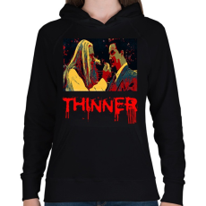 PRINTFASHION THINNER - Női kapucnis pulóver - Fekete