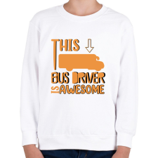 PRINTFASHION This bus driver - Gyerek pulóver - Fehér gyerek pulóver, kardigán