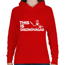 PRINTFASHION This is disznóvágás - Női kapucnis pulóver - Piros