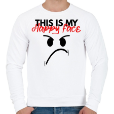 PRINTFASHION This is My happy face - Férfi pulóver - Fehér férfi pulóver, kardigán