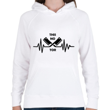 PRINTFASHION This no tor - Női kapucnis pulóver - Fehér női pulóver, kardigán