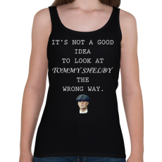 PRINTFASHION Thomas Shelby wrong way - Női atléta - Fekete