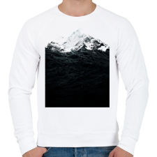 PRINTFASHION Those waves were like mountains - Férfi pulóver - Fehér férfi pulóver, kardigán