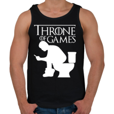 PRINTFASHION Throne of games feher - Férfi atléta - Fekete atléta, trikó