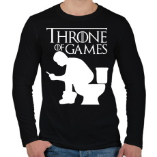 PRINTFASHION Throne of games feher - Férfi hosszú ujjú póló - Fekete