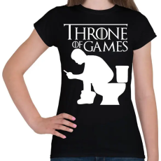 PRINTFASHION Throne of games feher - Női póló - Fekete