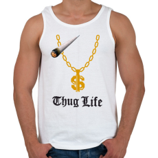 PRINTFASHION Thug Life 2 - Férfi atléta - Fehér