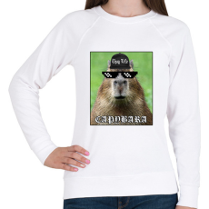 PRINTFASHION Thug Life Capybara - Női pulóver - Fehér