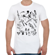 PRINTFASHION Thug Life Props - Férfi póló - Fehér