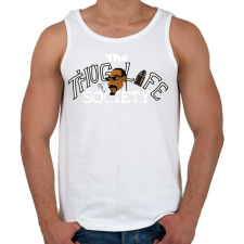 PRINTFASHION Thug Life Society - Férfi atléta - Fehér atléta, trikó