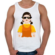 PRINTFASHION Thug Life Squid Game Doll - Férfi atléta - Fehér