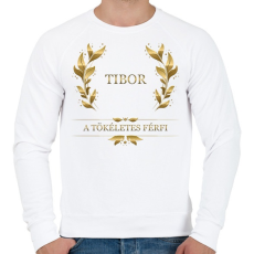 PRINTFASHION Tibor - Férfi pulóver - Fehér