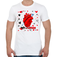 PRINTFASHION TIÉD A SZÍVEM - Férfi póló - Fehér