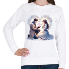 PRINTFASHION Tiéd a szívem! - Női pulóver - Fehér